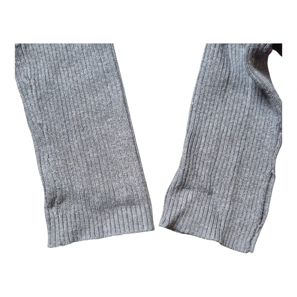Lululemon Women's Large Gray Open Front Cardigan Lightweight Ribbed Drape‎ Hem